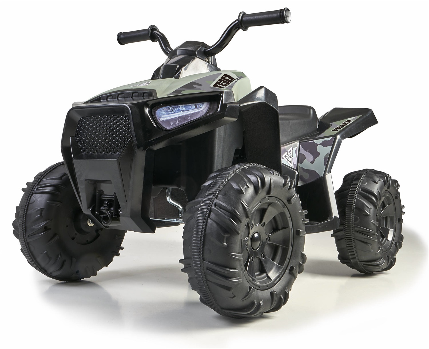 Feber Quad Boxer 12V - Quad Elettrico per Bambini con Marcia Avanti e Retromarcia, Velocità Massima 5 km/h, Ruote Larghe per Maggiore Stabilità, Età Consigliata da 3 Anni