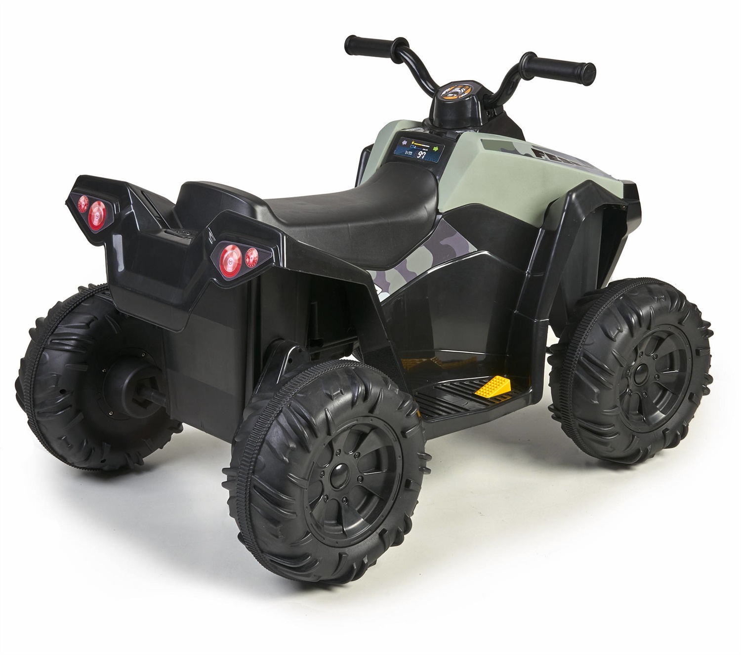 Feber Quad Boxer 12V - Quad Elettrico per Bambini con Marcia Avanti e Retromarcia, Velocità Massima 5 km/h, Ruote Larghe per Maggiore Stabilità, Età Consigliata da 3 Anni