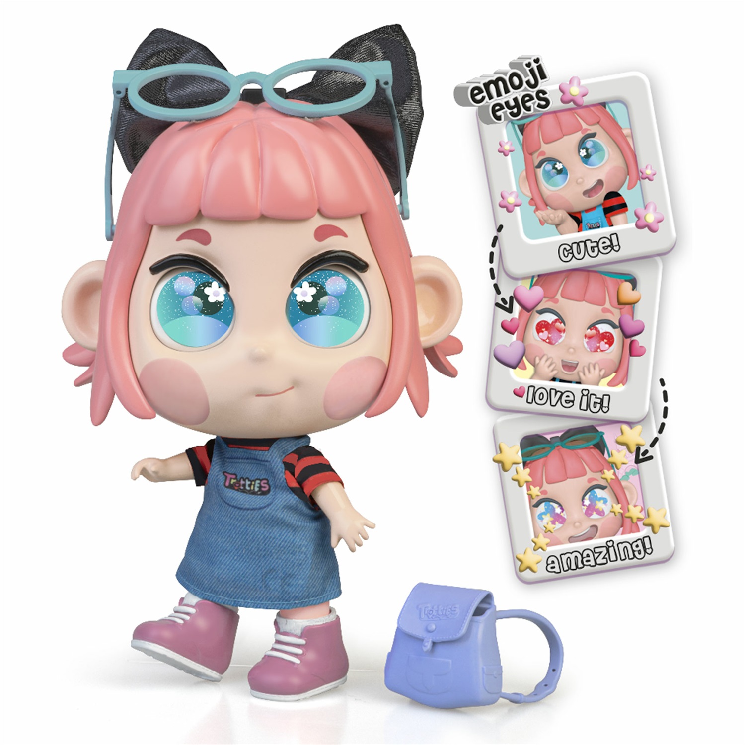 Famosa Trotties Bambola Sophie da Parigi - 25 cm, con zaino e mappa, per bambine dai 3 anni, con potere magico di dare vita ai disegni