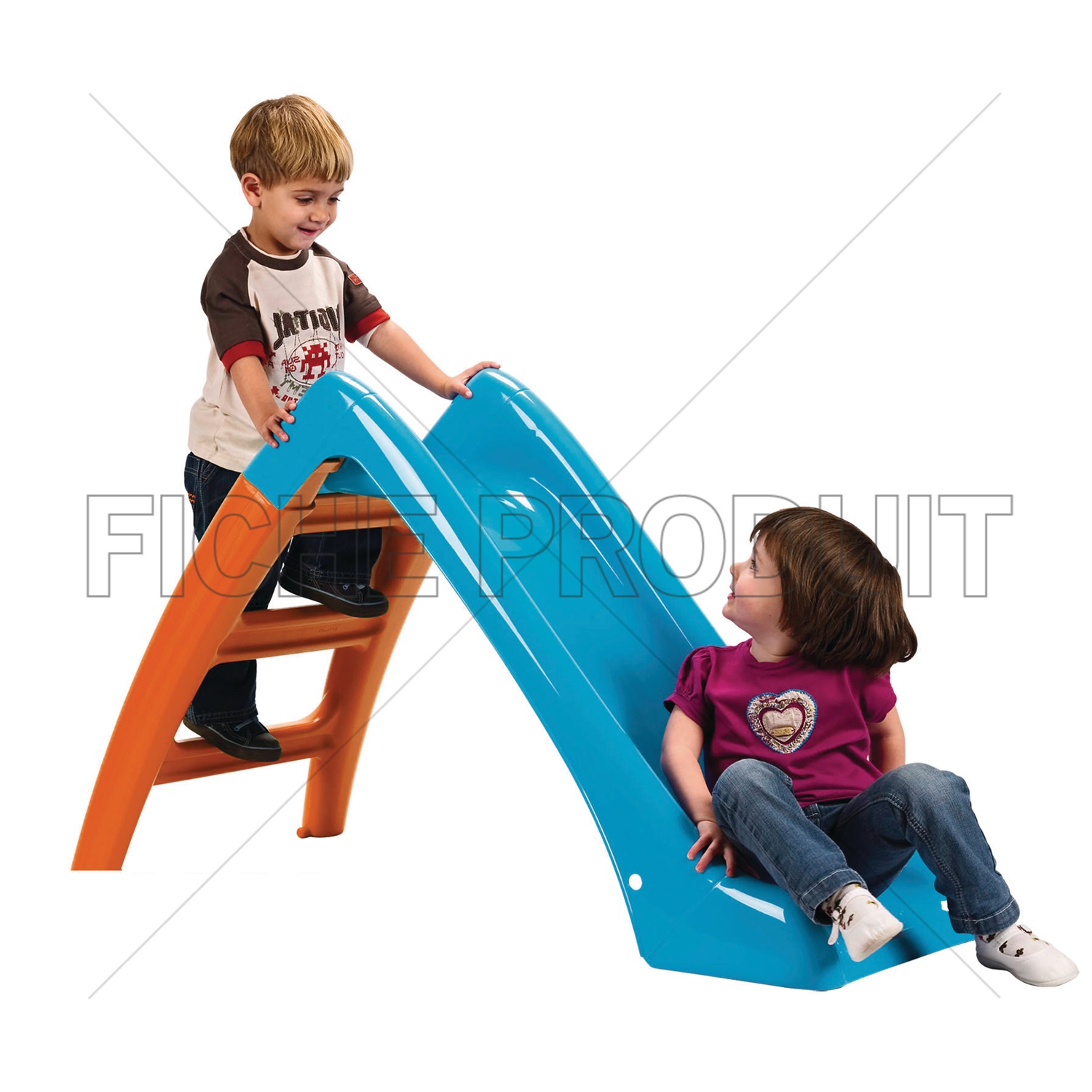 FEBER Famosa 800009593 Scivolo in Plastica Multicolore 120x55x73 cm - Sicuro e Resistente