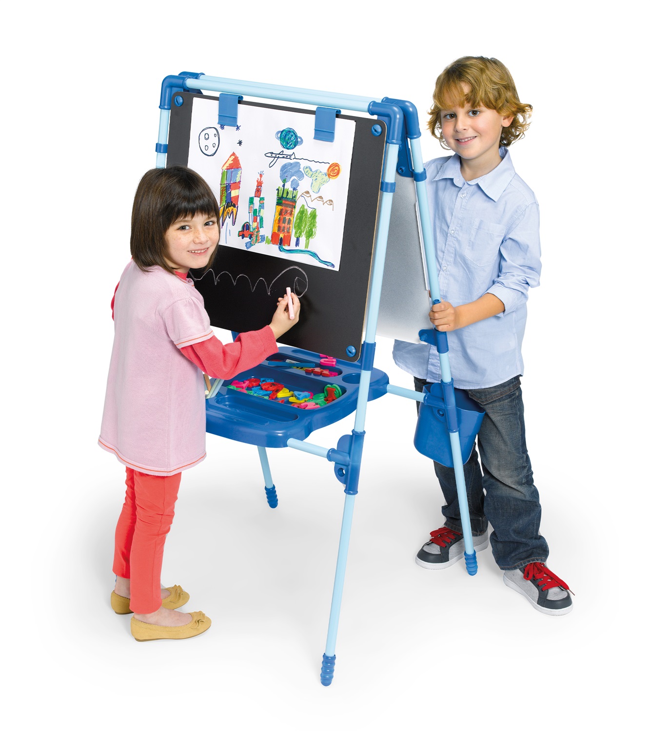 Chicos Lavagna Comby Magnetica 52112 - 2 in 1, 63 x 60 x 120 cm, con 64 accessori