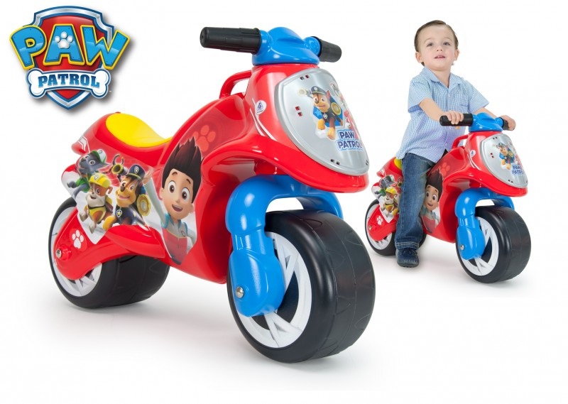 INJUSA Moto Primi Passi Paw Patrol - Moto Cavalcabile per Bambini 18-36 Mesi con Ruote Stabili e Maniglia Ergonomica