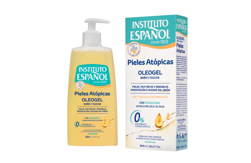 Instituto Español GEL OLEO PIELES ATÓPICAS 300 ml - Gel doccia e detergente per pelli atópiche con Inca Omega Oil e Vitamina E