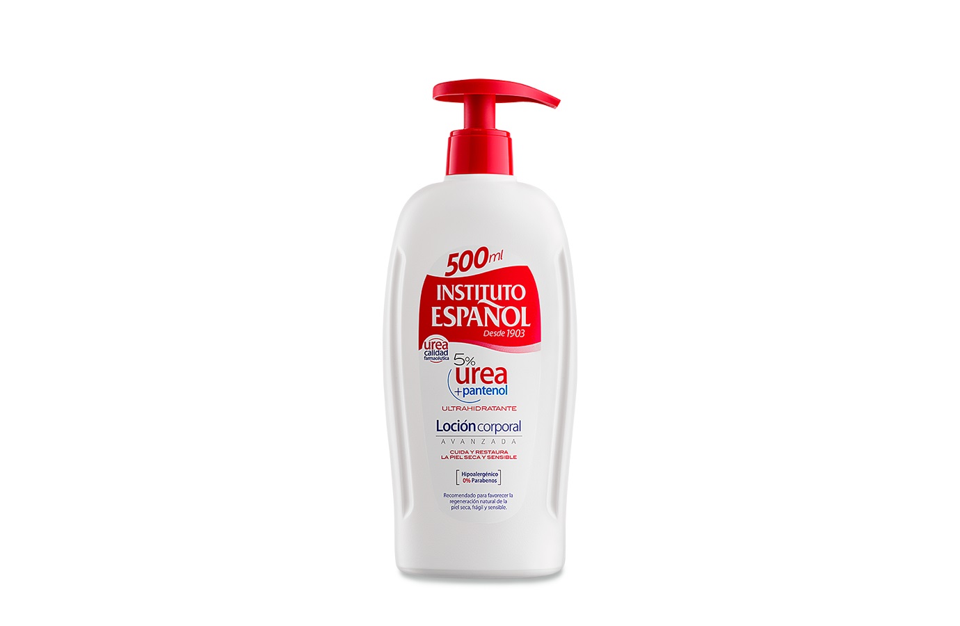 Instituto Español Lozione Corpo Urea 5% con Pantenolo 500 ml - Idratante e Nutriente per Pelli Sensibili