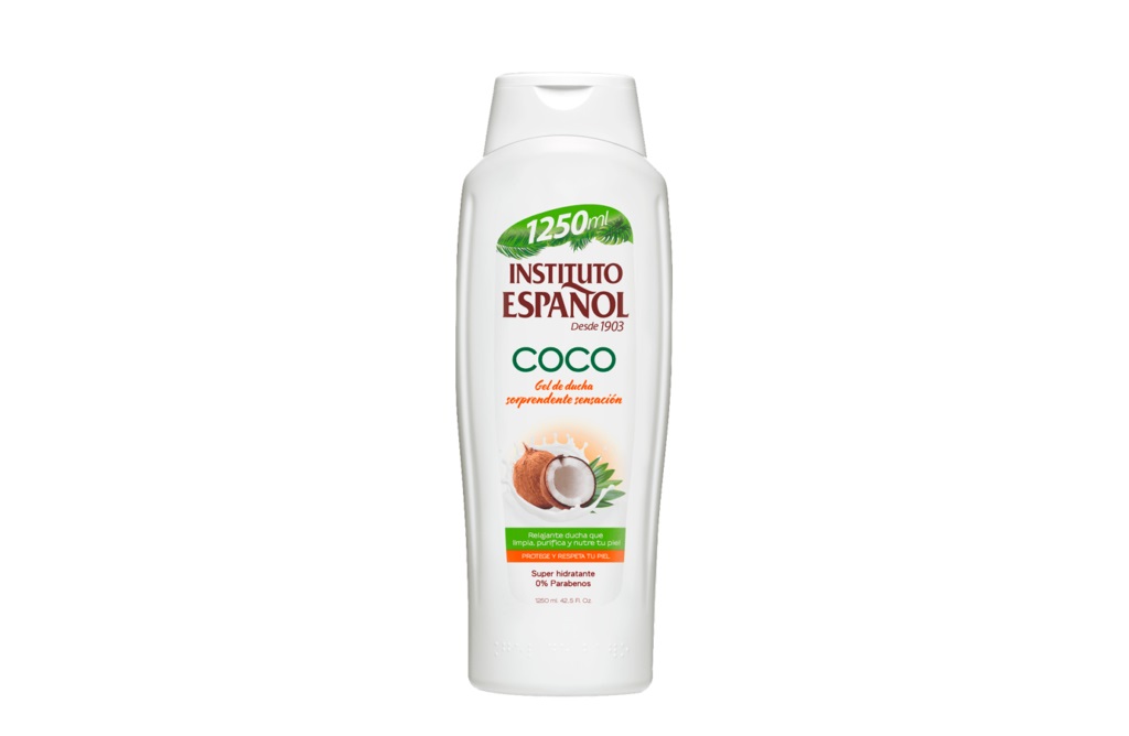 Instituto Español Gel Doccia Coco 1250 ml - Deterge, Idrata e Nutre la Pelle