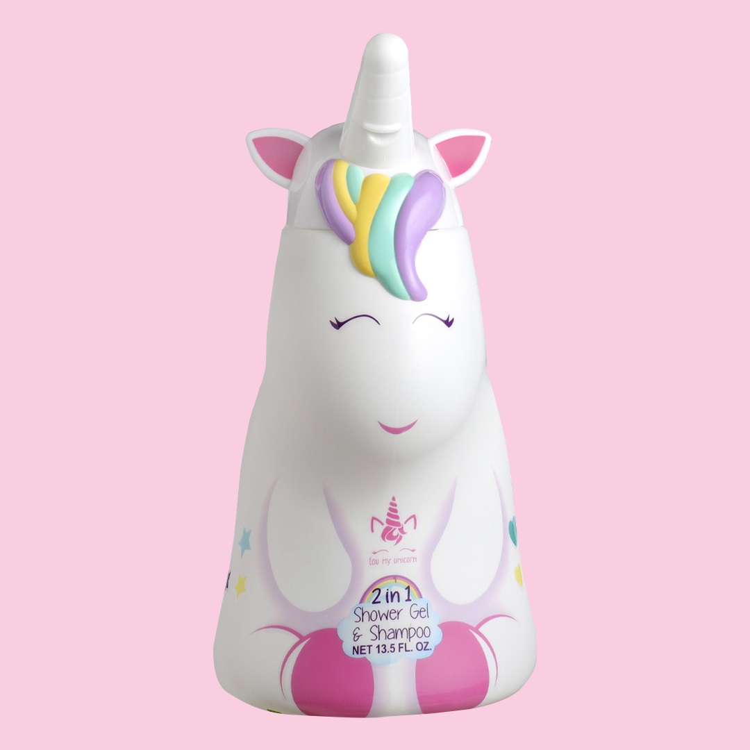 Air-Val International Eau My Unicorn Shampoo e Bagnoschiuma 2 in 1 per Bambini 400 ml - Design Unicorno
