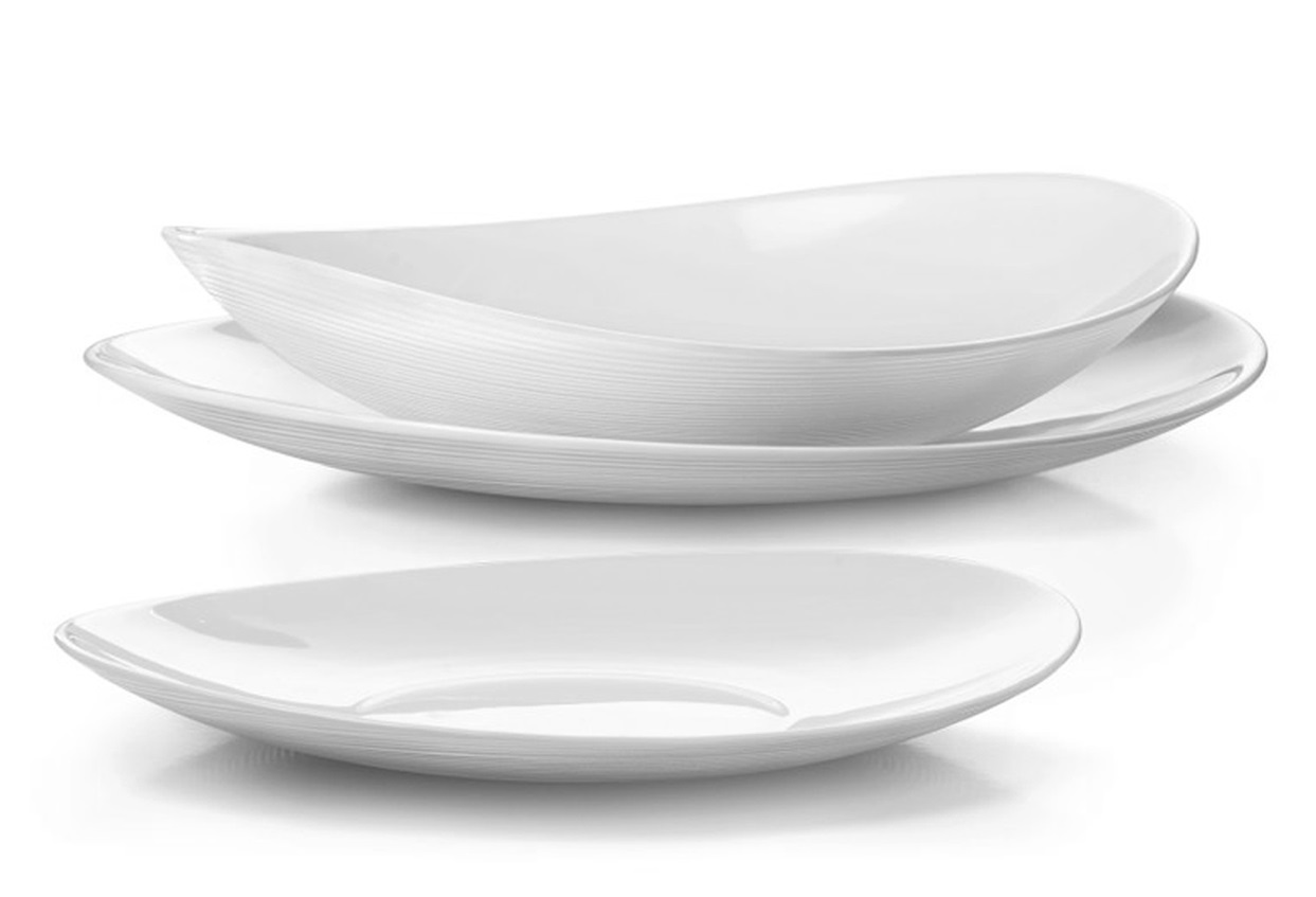 Bormioli Rocco Set Piatti Prometeo 18 Pezzi in Vetro Opale Temperato - Design Elegante e Resistente