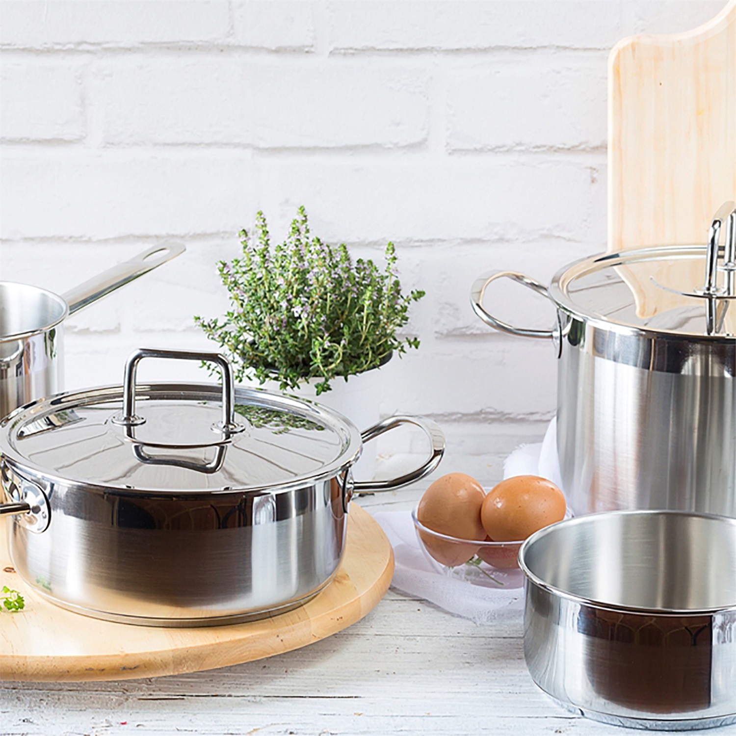 BRA Profesional Pentolino in Acciaio Inox Ø 12 cm - Capacità 0,5 L - Grigio Argento