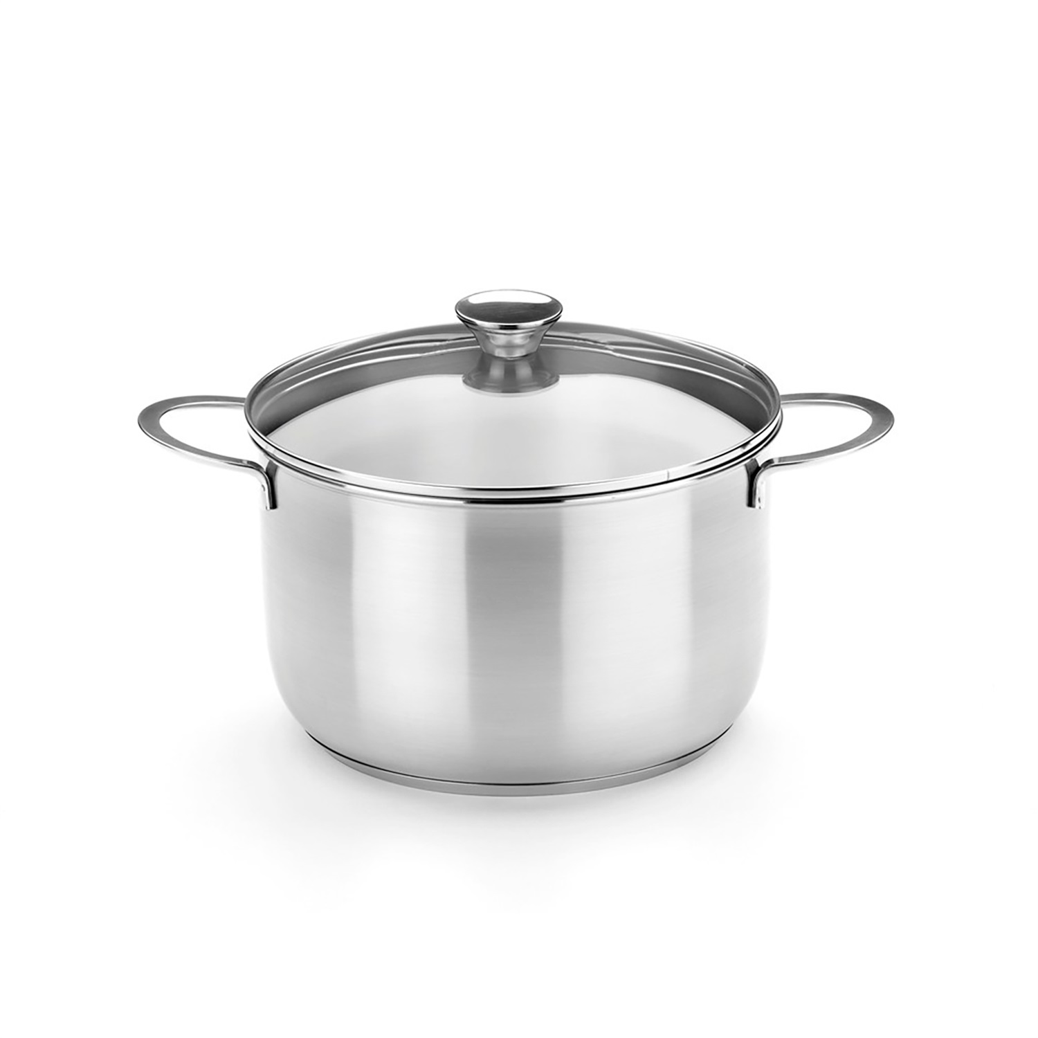 BRA Ancora - Pentola in acciaio inox 18/10 da 20 cm con coperchio in vetro, compatibile con induzione
