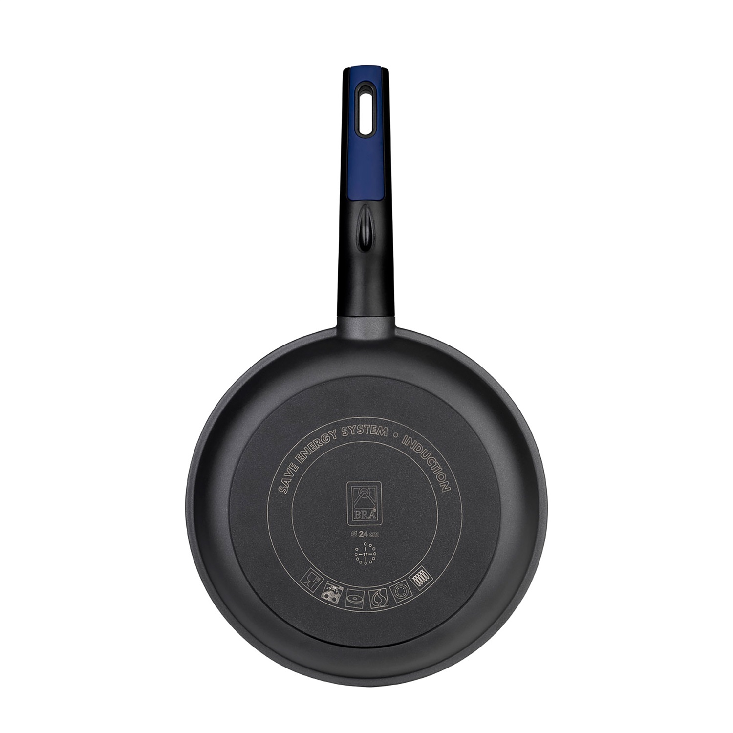 BRA Advanced Padella 20 cm in Alluminio Pressofuso Antiaderente Senza PFOA, Rinforzata, Adatta per Induzione