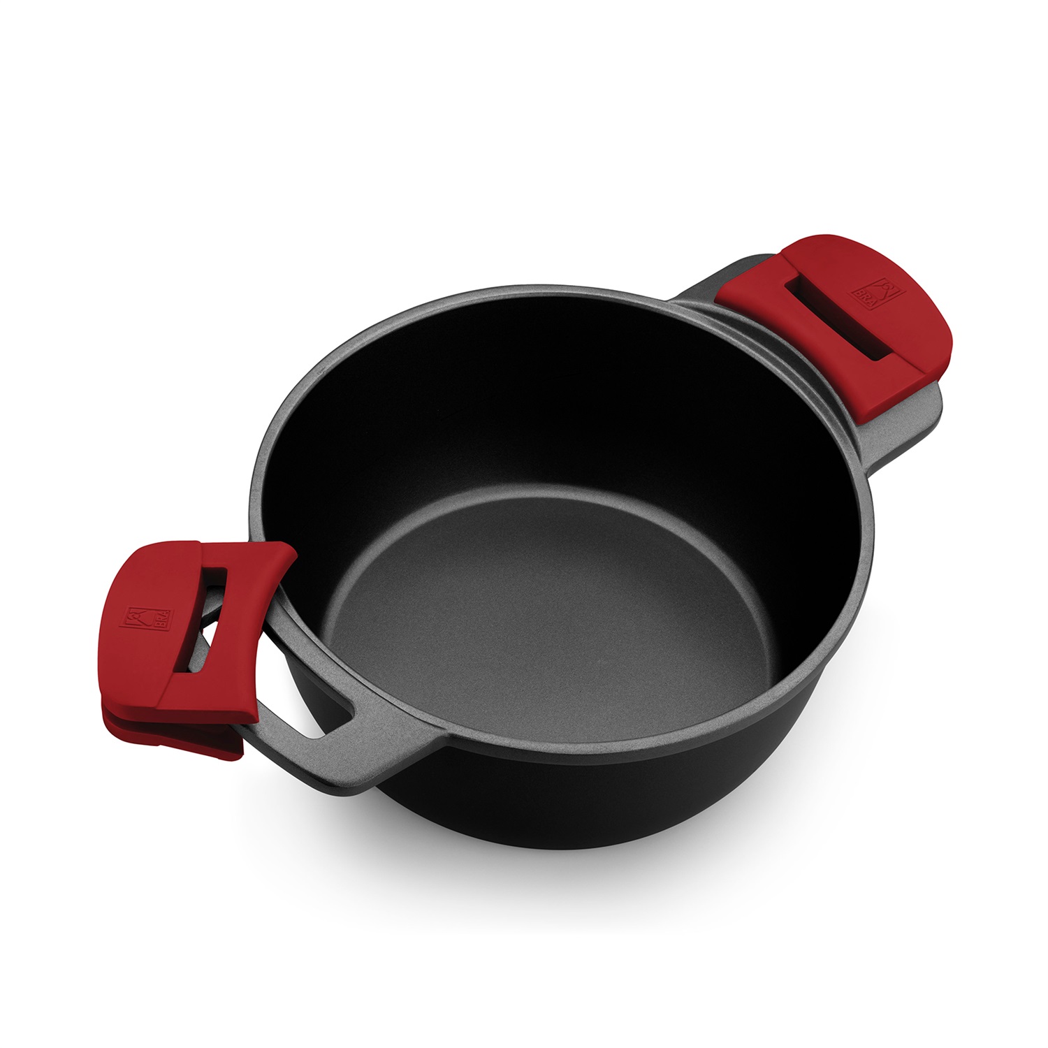 BRA Premiere | Set di 7 Pentole in Alluminio Pressofuso con Rivestimento Antiaderente e Manici in Silicone, Adatte a Tutti i Piani Cottura Inclusi Induzione