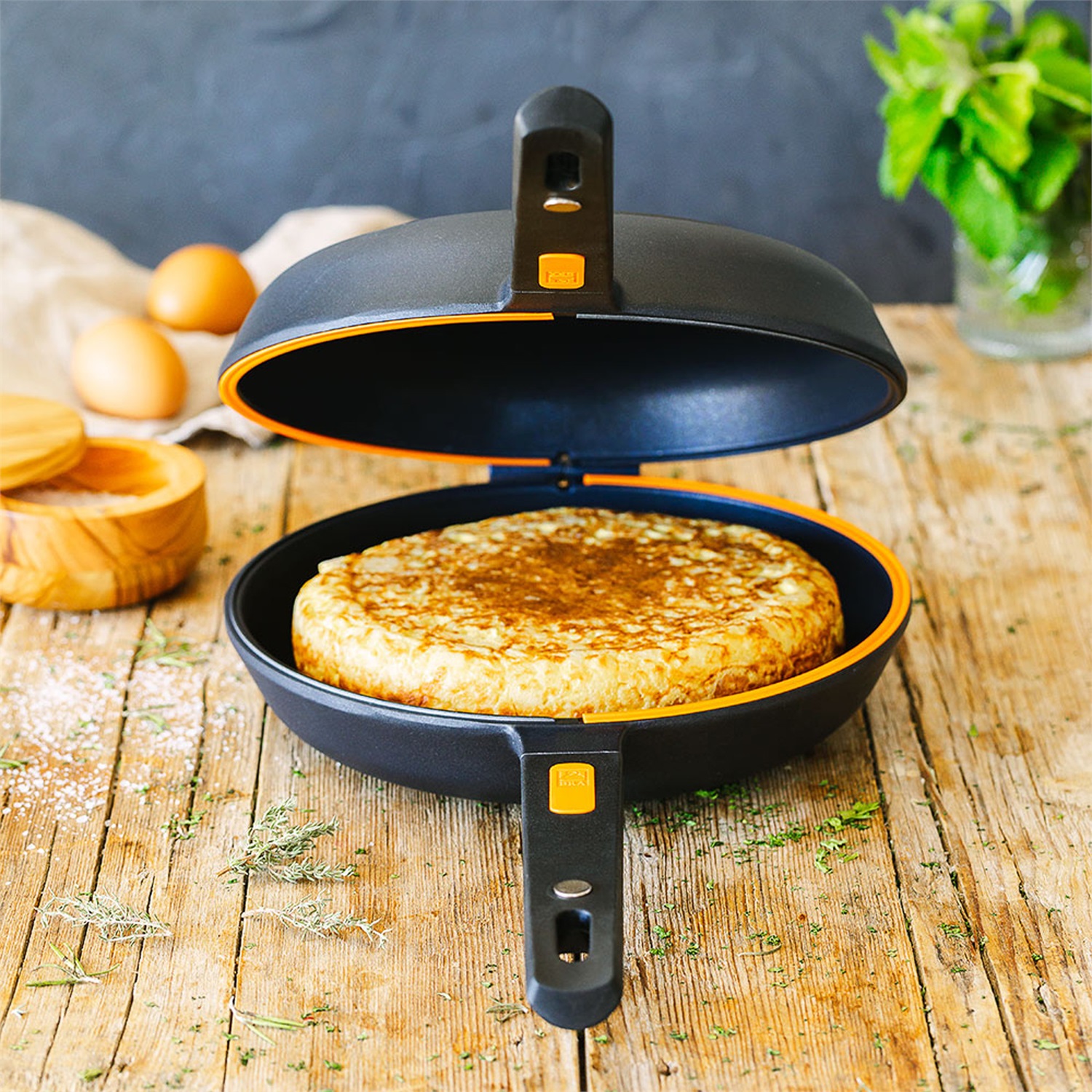 BRA Efficient A271463 padella Padella per omelette Rotondo