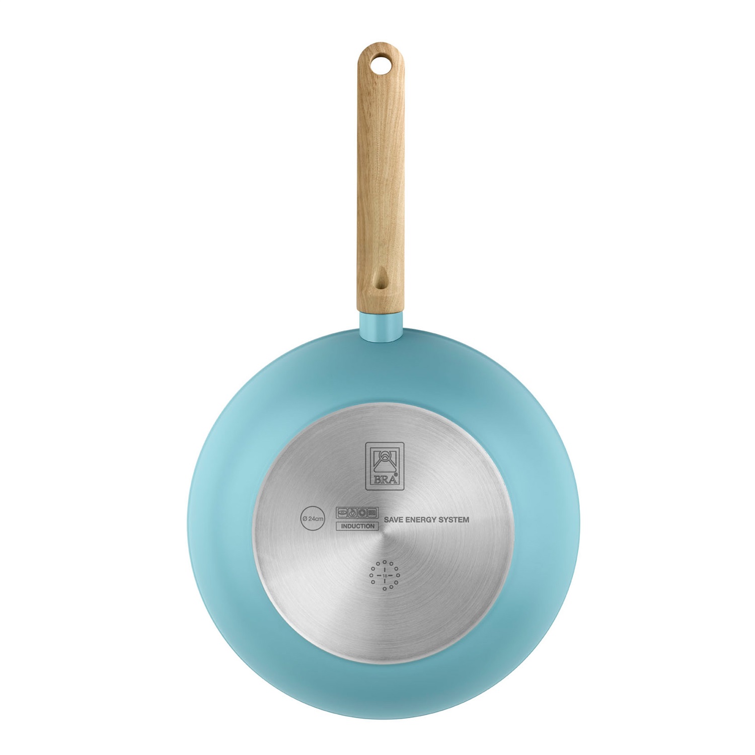 BRA Nordik Wok 28 cm in Alluminio Forgiato con Rivestimento Antiaderente, Adatto a Tutti i Fornelli Inclusa Induzione