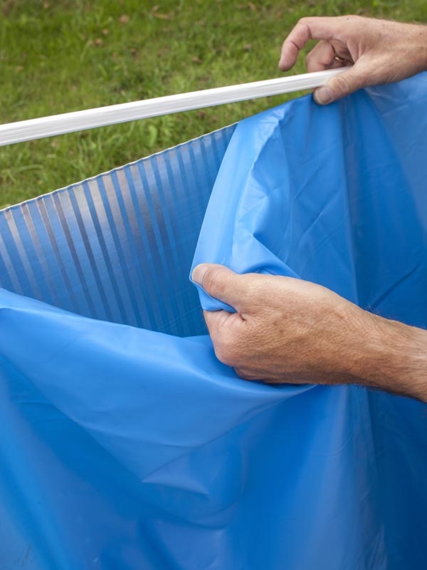 Gre FPR352 - Liner Blu per Piscine Rotonde Ø350 cm x h120 cm, Sistema di Aggancio Integrato, Realizzato in PVC
