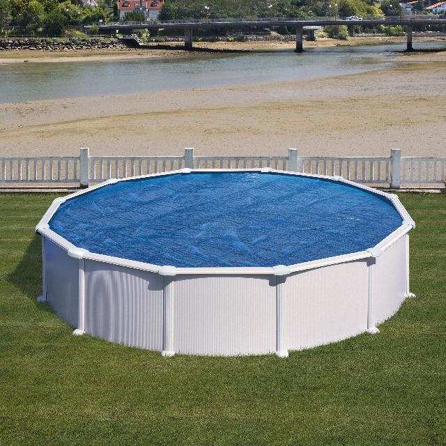 Gre CV350 Copertura Isotermica Blu per Piscina Rotonda di 350 cm - Polietilene, Spessore 180 micron