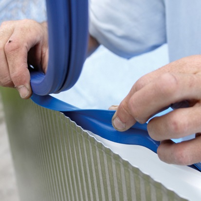 GRE FPROV610 Liner Blu per Piscine Ovali 610 x 375 x 120 cm - PVC 40/100 con Sistema di Aggancio