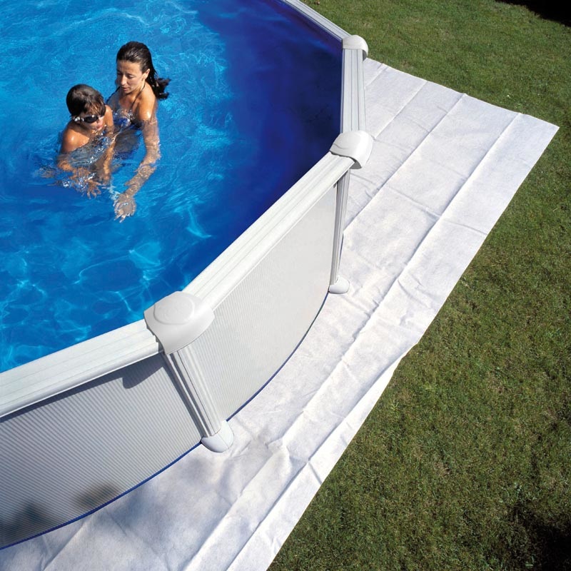 Gre MPR250 Tappeto di Protezione per Piscina Rotonda Ø 240/250 cm - Colore Bianco