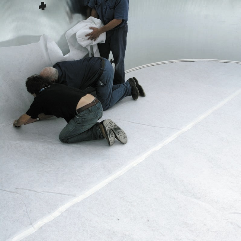 Gre MPR250 Tappeto di Protezione per Piscina Rotonda Ø 240/250 cm - Colore Bianco