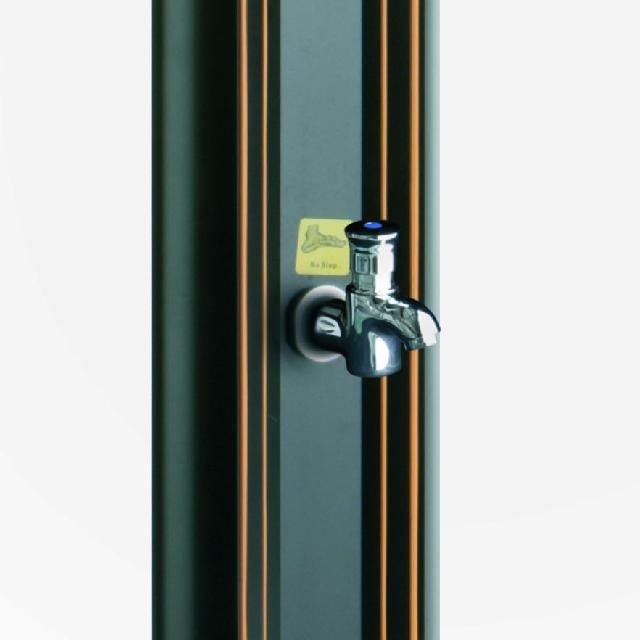 Gre AR1130 - Doccia Solare da Esterno in Alluminio Nero con Capacità di 32 Litri, Lavapiedi e Spruzzatore