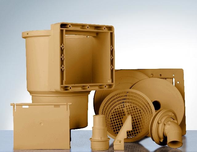 Gre AR100W - Skimmer da Parete per Piscina Standard in Plastica Marrone con Bocchetta di Impulsione e Cestello