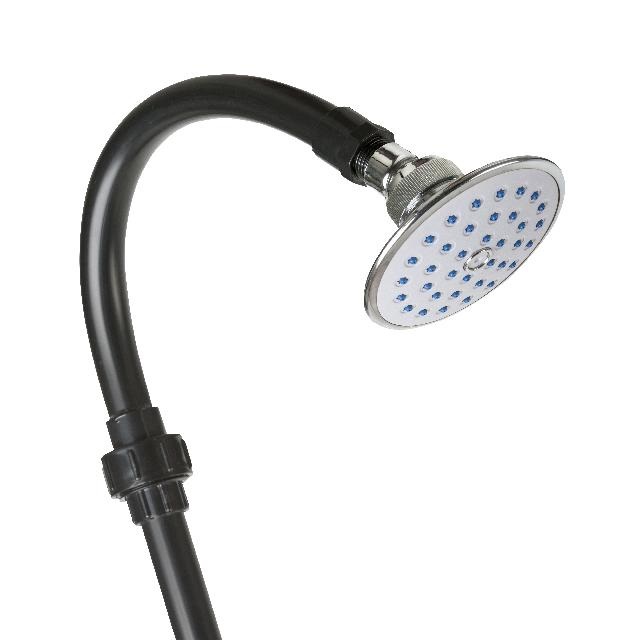 Gre Doccia Solare da Giardino in PVC Nera, Capacità 9 Litri, Libera Installazione