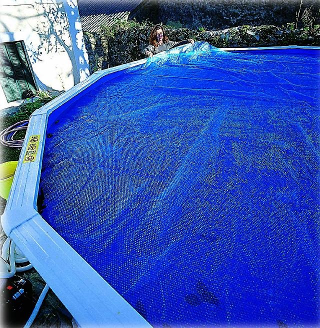 Gre CPR650 Copertura Isotermica per Piscina Tonda 640 cm in Polietilene Blu