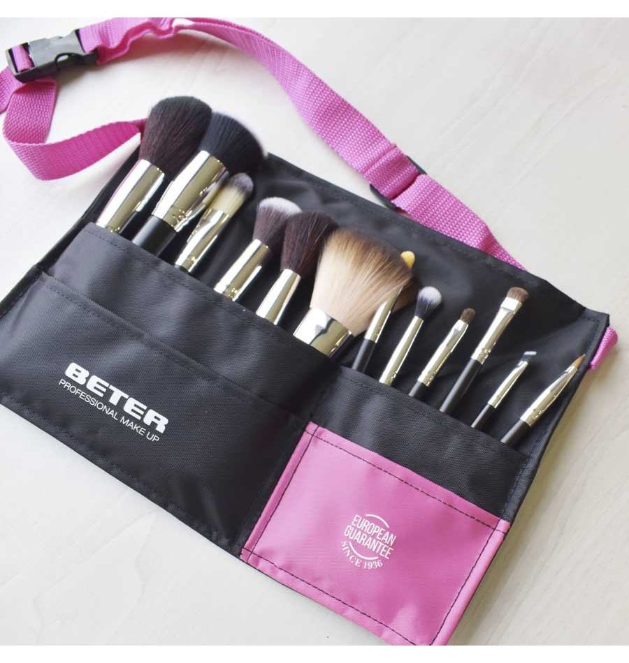 Beter Set Professionale di 12 Pennelli per Trucco con Cintura Regolabile - 300g