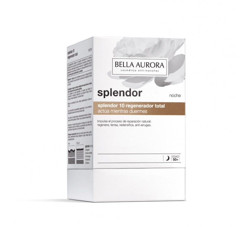Bella Aurora Crema da Notte Splendor 10 - Antietà, Antirughe e Anti-macchie per Donna 50 anni, 50 ml