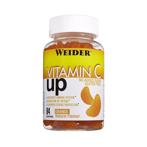 Weider Vitamin C Up - Integratore Alimentare in Caramelle Gommose al Gusto Arancia, 84 Caramelle per Rafforzare il Sistema Immunitario