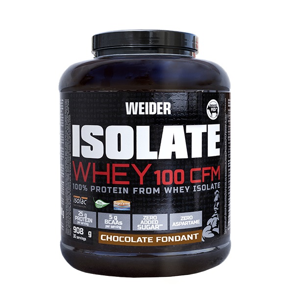 Weider Isolate Whey 100 CFM Polvere 908g Cioccolato Fondente - Sieroproteine Isolate di Massima Qualità