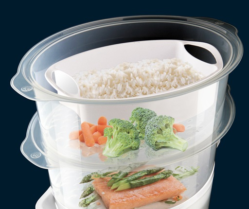 Taurus Salutecook Vaporiera 800W - Cottura a Vapore Sana, Capacità 6L, Timer 1h, Accessorio Riso