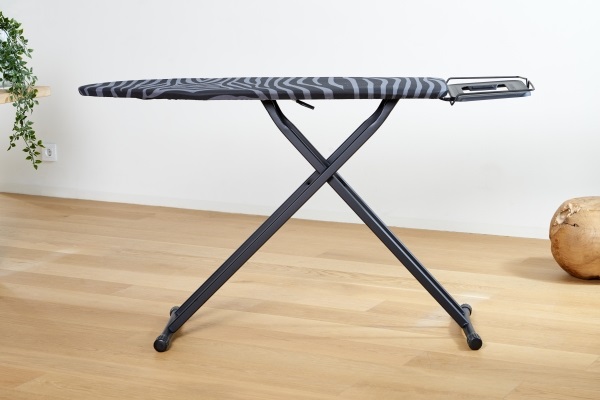 Taurus Argenta Plus Asse da Stiro in Cotone Grigio, Dimensioni 41x125 cm, Altezza Regolabile, con Appoggiafetto