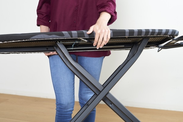 Taurus Argenta Plus Asse da Stiro in Cotone Grigio, Dimensioni 41x125 cm, Altezza Regolabile, con Appoggiafetto