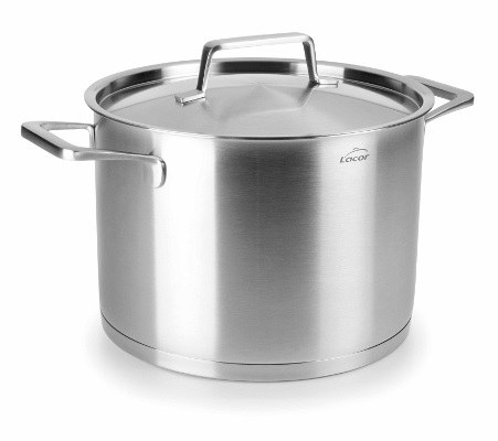 Lacor Pentola Foodie 16 x 13 cm in Acciaio Inox con Coperchio e Manici Fissi