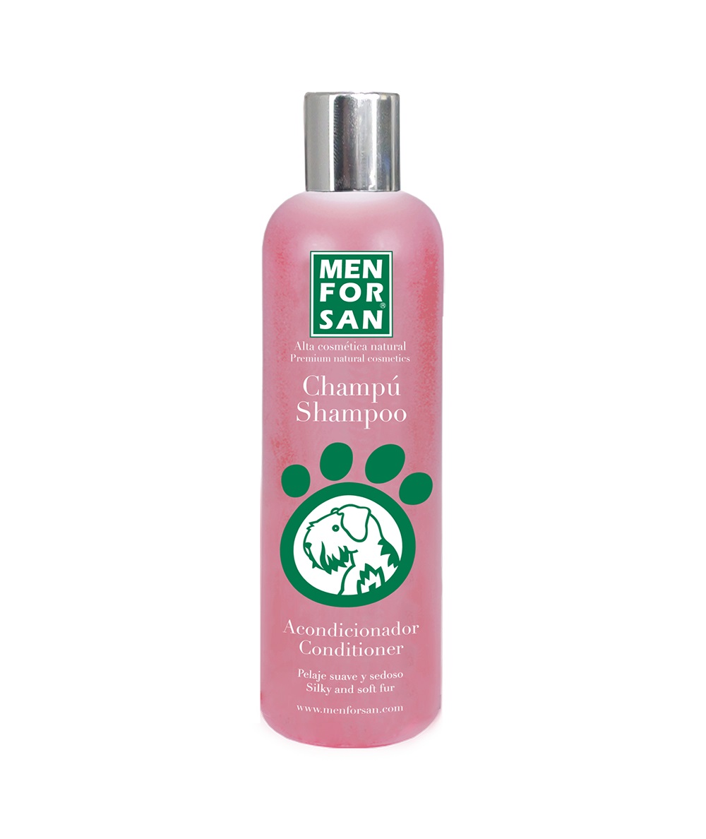Menforsan Shampoo e Balsamo 2-in-1 per Cani 300 ml - Condizionante, Districante, Volume e Lucentezza