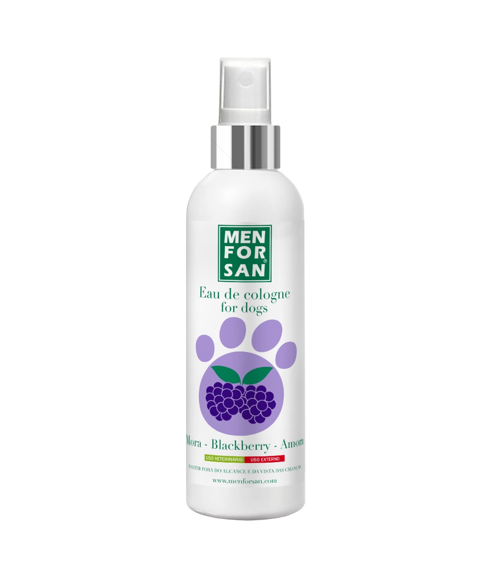 Menforsan Eau de Toilette per Cani al Profumo di Mora - 125 ml, Effetto Deodorante con Fragranze Naturali