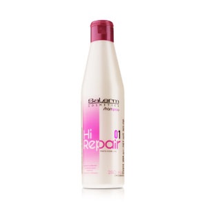 Salerm Hi Repair Shampoo 250 ml - Shampoo Professionale per Capelli, Uso Quotidiano, Profumazione Delicata, Eco-Sostenibile