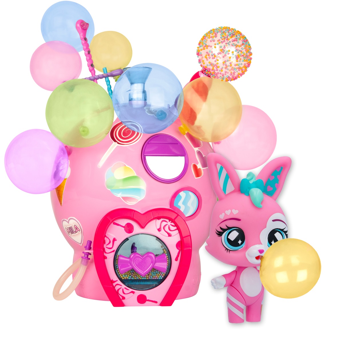 IMC Toys Bubi-Lab - Playset Laboratorio per Creare e Decorare Pallocini Bubiloons con Bambola Mila e Oltre 15 Accessori - Giocattolo per Bambini 5 Anni