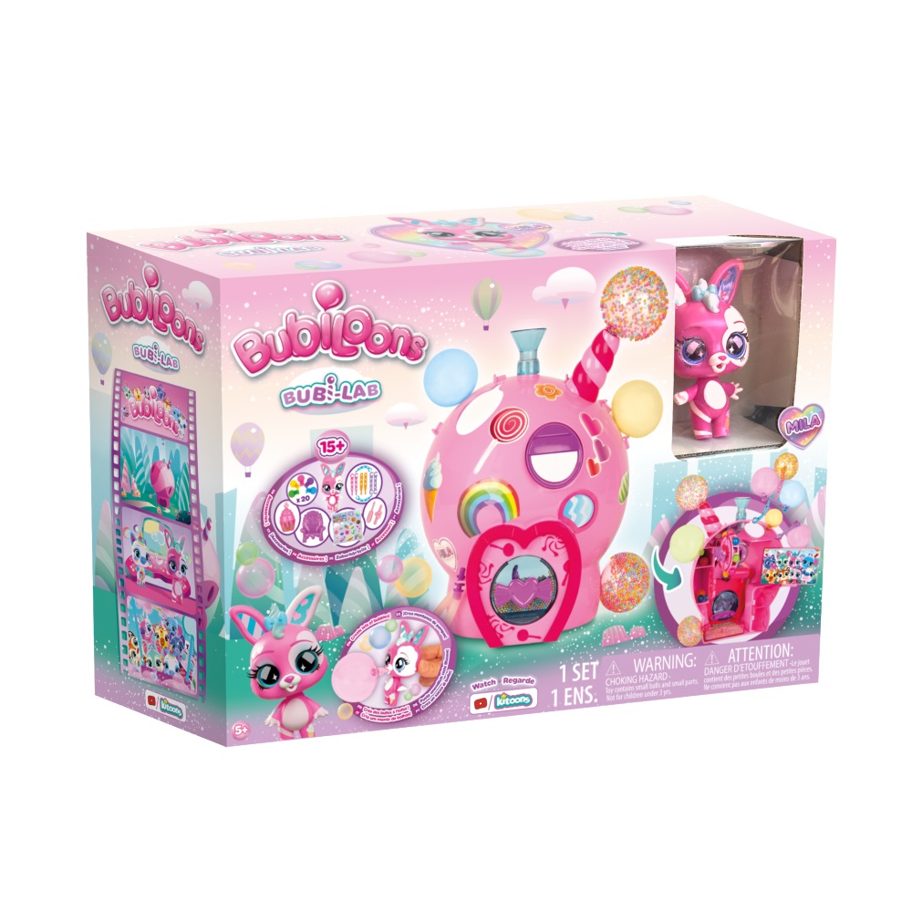 IMC Toys Bubi-Lab - Playset Laboratorio per Creare e Decorare Pallocini Bubiloons con Bambola Mila e Oltre 15 Accessori - Giocattolo per Bambini 5 Anni
