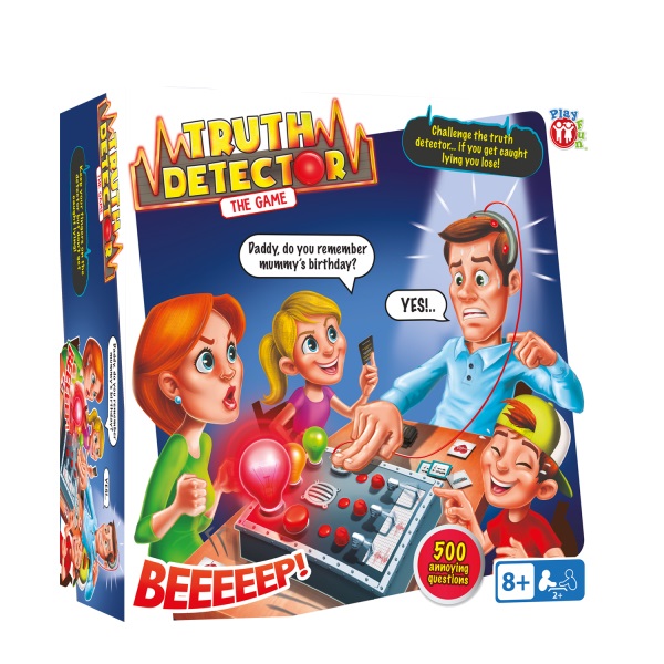 IMC TOYS Play Fun Macchina delle Bugie - Gioco da Tavolo in Italiano per Bambini e Adulti, 2-8 Giocatori, Età 8 con 500 Domande Divertenti