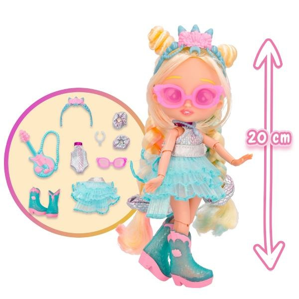 IMC Toys Cry Babies BFF Stella - Bambola Collezionabile Fashion con Lunghi Capelli, Vestiti in Tessuto, 9 Accessori e Corpo Articolato - Giocattolo per Bambine e Bambini 5 Anni
