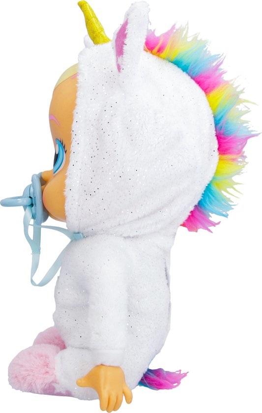 IMC Toys Cry Babies Goodnight Dreamy - Bambola Interattiva 30cm con Luce Notturna, Ninne Nanne e Lacrime Luminose a LED