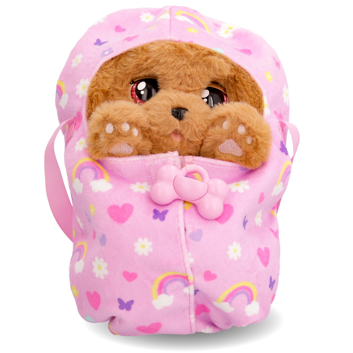 IMC Toys Baby Paws Cocker Spaniel - Peluche Interattivo con Suoni, Apre e Chiude gli Occhi, Include Borsetta e Copertina, per Bambini 3 Anni