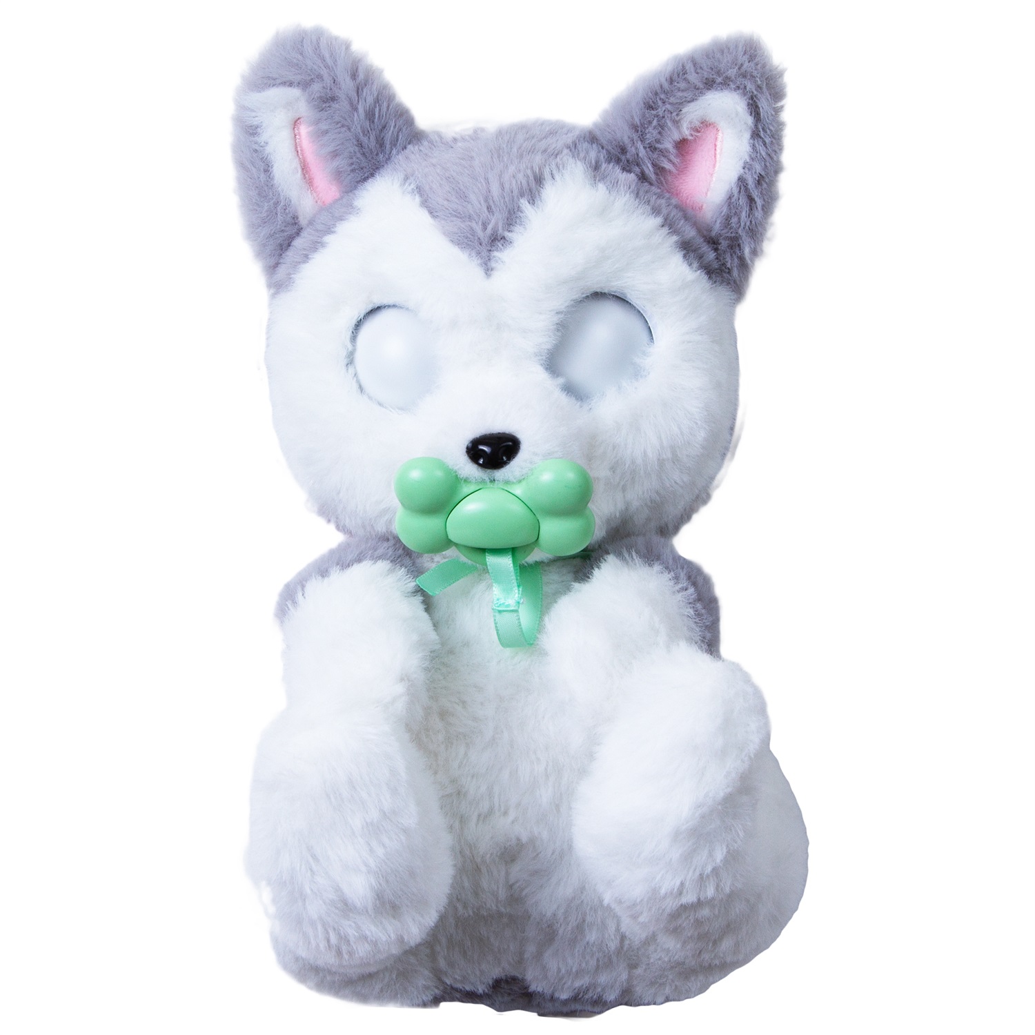 IMC Toys Baby Paws Husky - Peluche Interattivo con Suoni, Apre e Chiude gli Occhi, Include Borsetta e Copertina, per Bambini 3 Anni