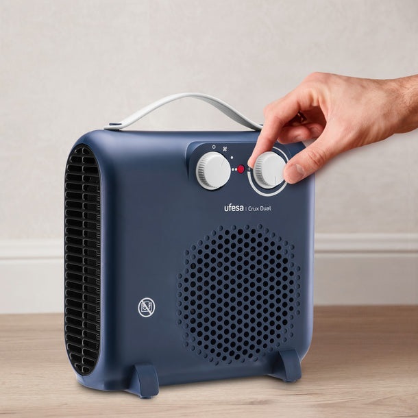 Ufesa Crux Dual Riscaldatore Elettrico 2000W con 3 Livelli di Potenza e Termostato Regolabile