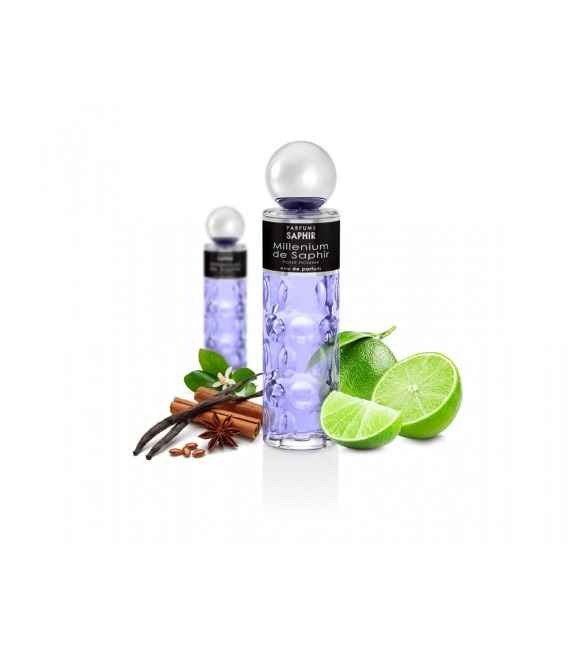 Saphir Parfums Millenium De Saphir Eau De Parfum 200 ml - Profumo Uomo con Vaporizzatore, Note di Liquirizia e Gelsomino