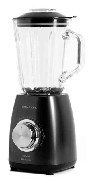 Grunkel BAT-1000MIXMASTER Frullatore da Tavolo 1000 W, Capacità 1,5 L, 4 Velocità, Lame in Titanio, Funzione Impulsiva, Doppio Bloccaggio di Sicurezza, Base Antiscivolo