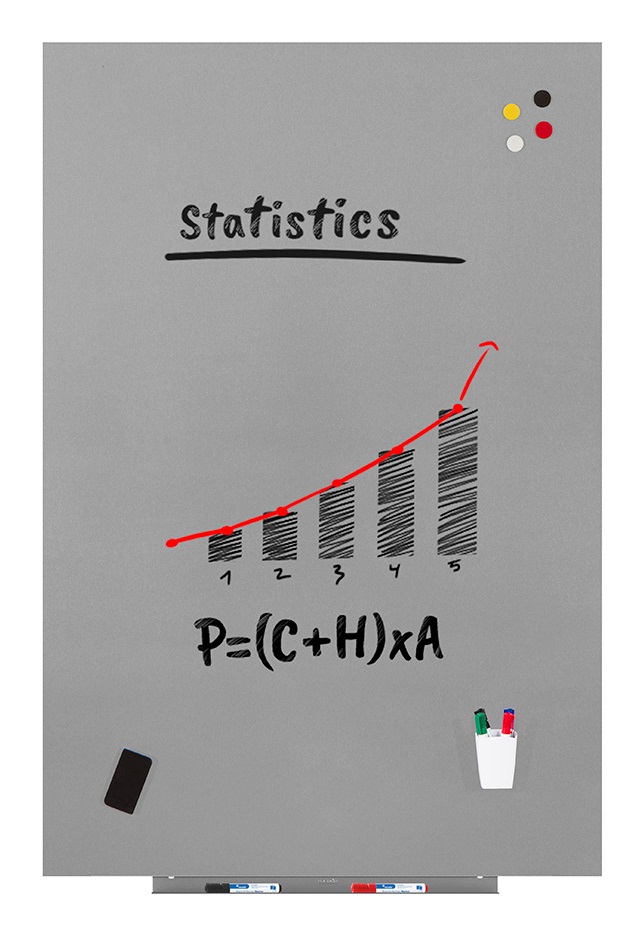 Rocada Lavagna Magnetica Bianca Senza Cornice - Facile da Pulire con Sistema di Tenuta Magnetica Brevettato, 750 x 1150 mm