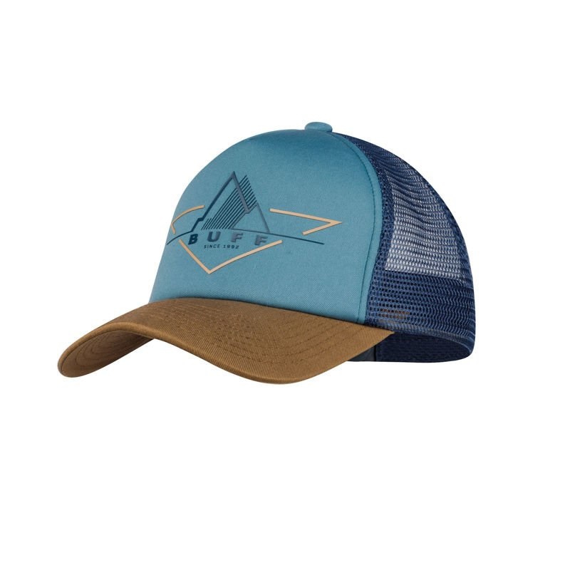 Buff Cappello Trucker Stone Blue Unisex - Regolabile, Assorbente, Ispirato agli Anni '80