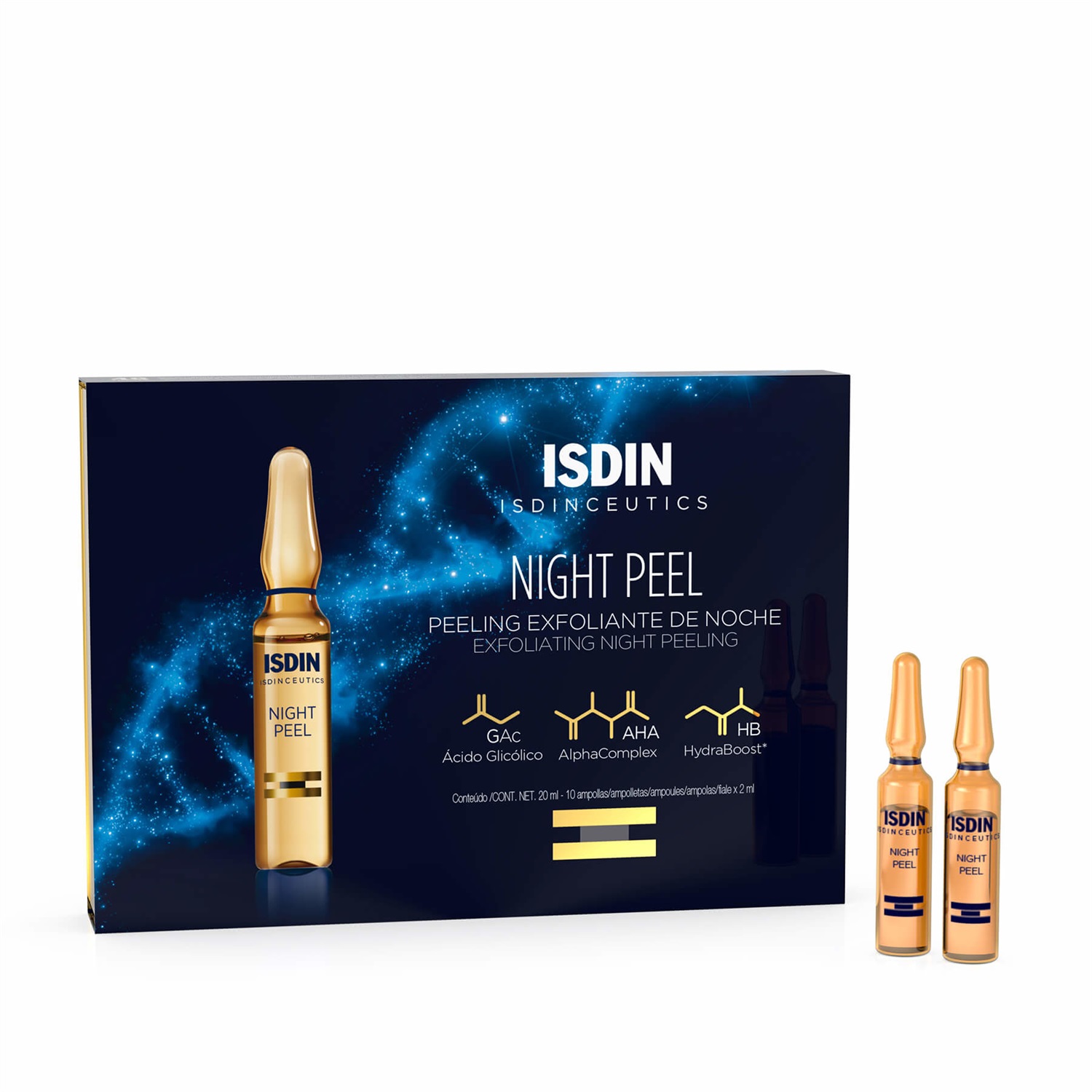 ISDIN Night Peel Siero per viso 20 ml Donna